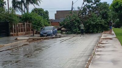 Imagem da notícia Chuva forte provoca alagamentos e falta de energia em Chapadão do Sul